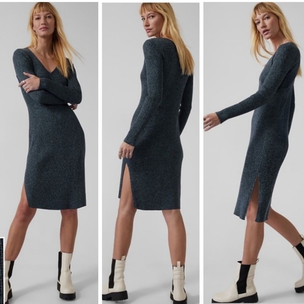 NWT|Athleta Reverie Long Sleeve Sweater Dress, XS